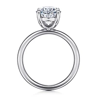 Gabriel & Co 13X8.5 Engagement Ring 14K White Gold Contemporary ER16571O16W4JJJ