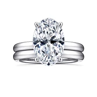 Gabriel & Co 13X8.5 Engagement Ring 14K White Gold Contemporary ER16571O16W4JJJ