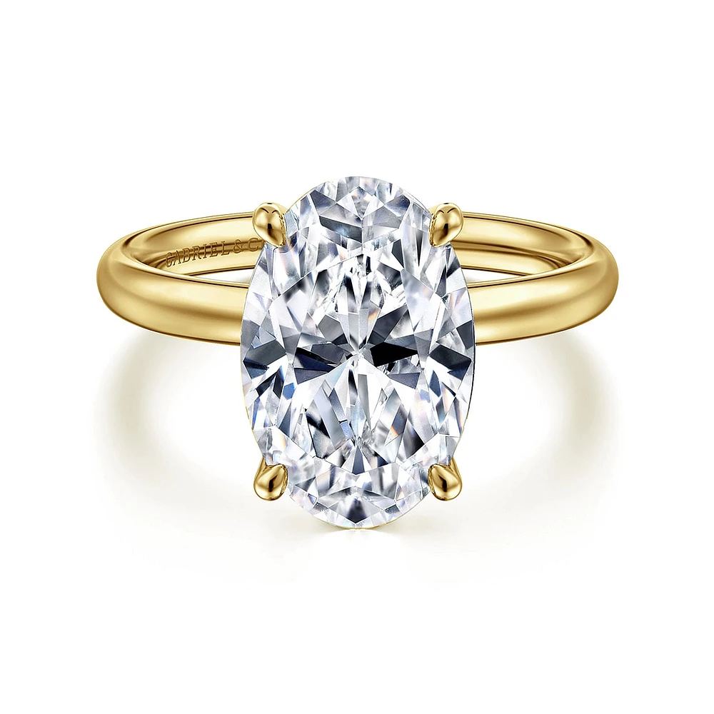 Gabriel & Co 13X8.5 Engagement Ring 14K Yellow Gold Contemporary ER16571O16Y4JJJ