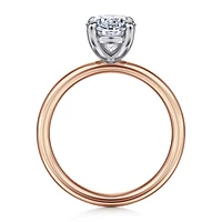 Gabriel & Co 10.5X7 Engagement Ring 14K Two-Tone Gold Contemporary ER16571O8T4JJJ