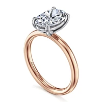 Gabriel & Co 10.5X7 Engagement Ring 14K Two-Tone Gold Contemporary ER16571O8T4JJJ