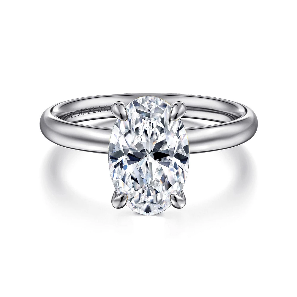 Gabriel & Co 10.5X7 Engagement Ring 14K White Gold Contemporary ER16571O8W4JJJ