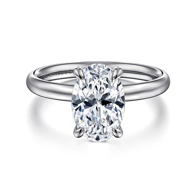 Gabriel & Co 10.5X7 Engagement Ring 14K White Gold Contemporary ER16571O8W4JJJ