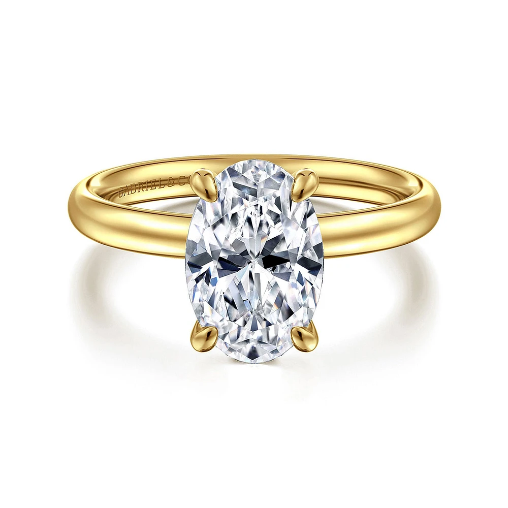 Gabriel & Co 10.5X7 Engagement Ring 14K Yellow Gold Contemporary ER16571O8Y4JJJ