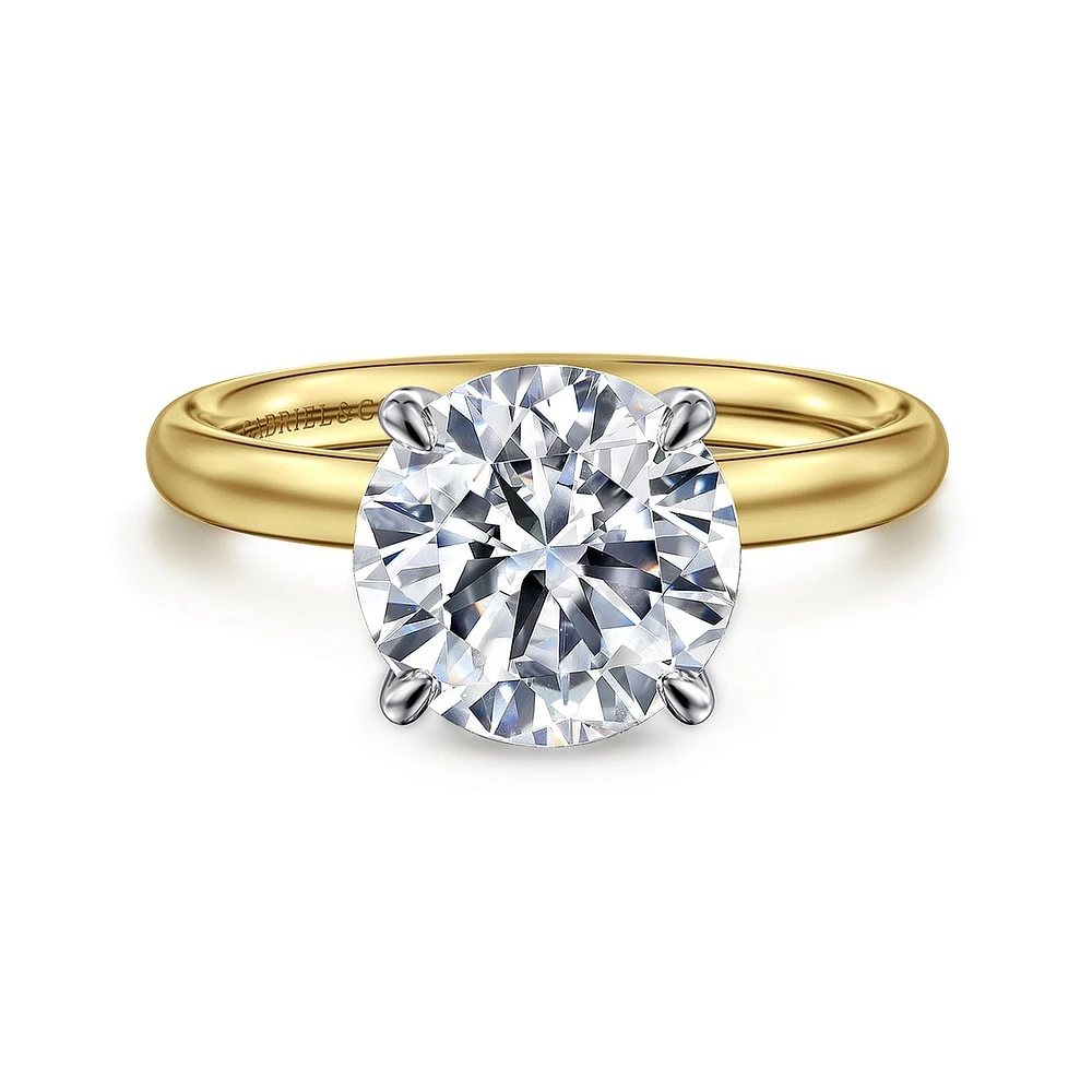 Gabriel & Co 9 Engagement Ring 14K Gold Contemporary ER16571R12M4JJJ