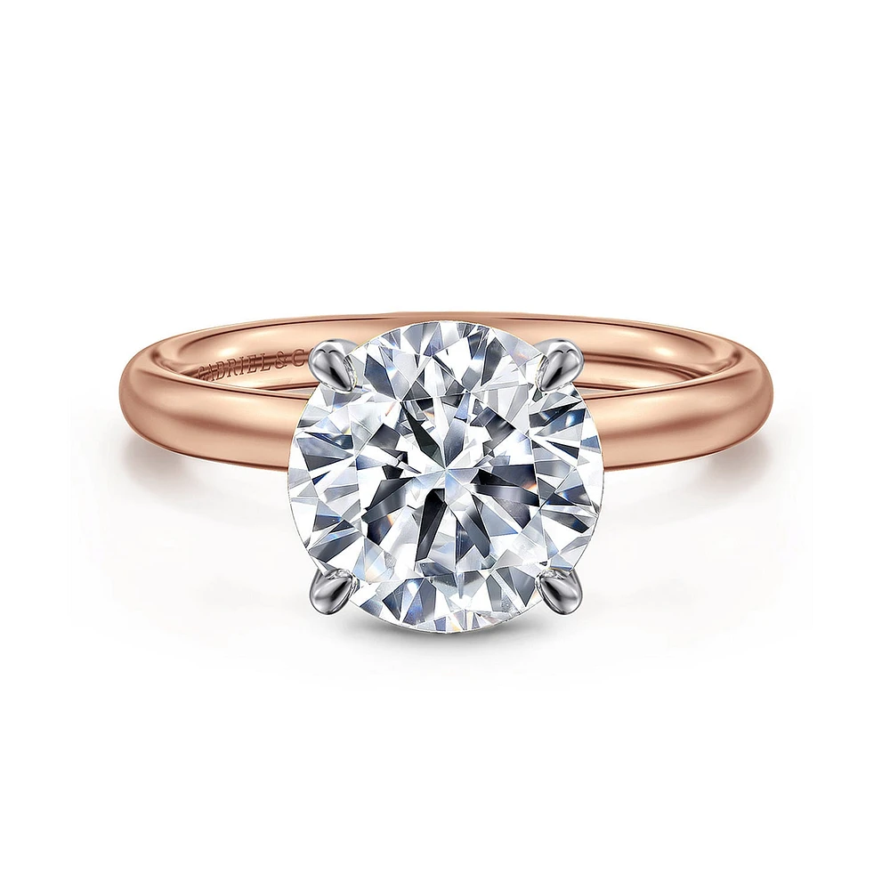 Gabriel & Co 9 Engagement Ring 14K Two-Tone Gold Contemporary ER16571R12T4JJJ