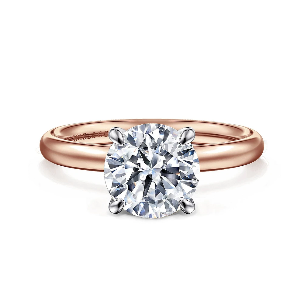 Gabriel & Co 8 Engagement Ring 14K Two-Tone Gold Contemporary ER16571R8T4JJJ