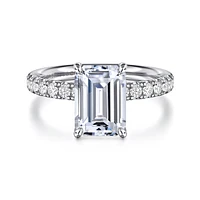 Gabriel & Co 9X6.5 Engagement Ring 14K White Gold Contemporary ER16572E10W44JJ