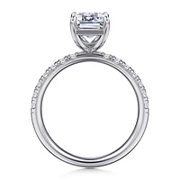 Gabriel & Co 9X6.5 Engagement Ring 14K White Gold Contemporary ER16572E10W44JJ