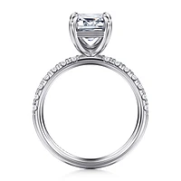 Gabriel & Co 9.5X7 Engagement Ring 14K White Gold Contemporary ER16572E12W44JJ