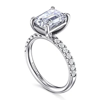 Gabriel & Co 9.5X7 Engagement Ring 14K White Gold Contemporary ER16572E12W44JJ