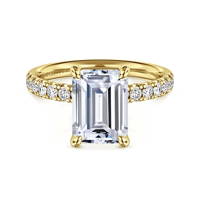 Gabriel & Co 9.5X7 Engagement Ring 14K Yellow Gold Contemporary ER16572E12Y44JJ