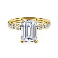 Gabriel & Co 9.5X7 Engagement Ring 14K Yellow Gold Contemporary ER16572E12Y44JJ