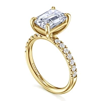Gabriel & Co 9.5X7 Engagement Ring 14K Yellow Gold Contemporary ER16572E12Y44JJ