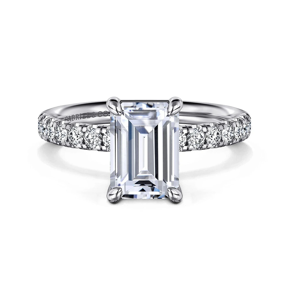 Gabriel & Co 8.5X6 Engagement Ring 14K White Gold Contemporary ER16572E8W44JJ