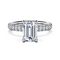 Gabriel & Co 8.5X6 Engagement Ring 14K White Gold Contemporary ER16572E8W44JJ