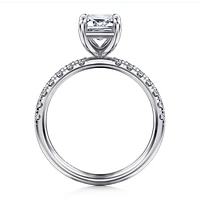 Gabriel & Co 8.5X6 Engagement Ring 14K White Gold Contemporary ER16572E8W44JJ