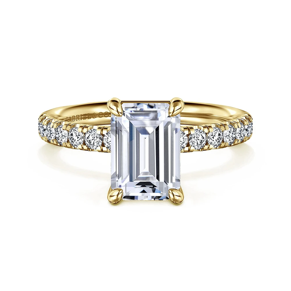 Gabriel & Co 8.5X6 Engagement Ring 14K Yellow Gold Contemporary ER16572E8Y44JJ