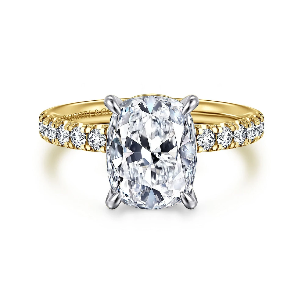 Gabriel & Co 9.5X7.5 Engagement Ring 14K Gold Contemporary ER16572G12M44JJ