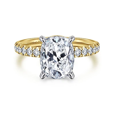Gabriel & Co 9.5X7.5 Engagement Ring 14K Gold Contemporary ER16572G12M44JJ