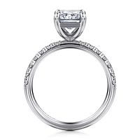 Gabriel & Co 9X6.5 Engagement Ring 14K White Gold Contemporary ER16572N10W44JJ