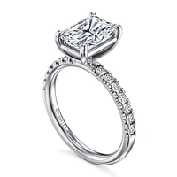 Gabriel & Co 9X6.5 Engagement Ring 14K White Gold Contemporary ER16572N10W44JJ