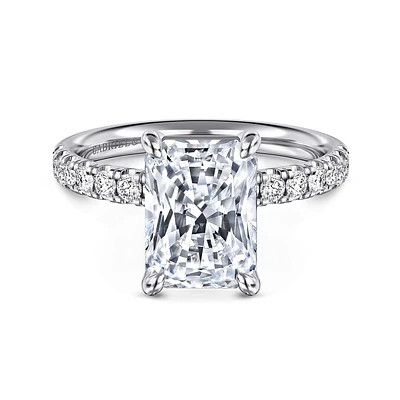 Gabriel & Co 9.5X7 Engagement Ring 14K White Gold Contemporary ER16572N12W44JJ