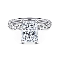 Gabriel & Co 9.5X7 Engagement Ring 14K White Gold Contemporary ER16572N12W44JJ