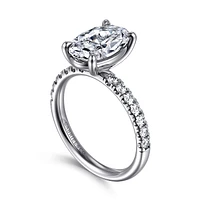 Gabriel & Co 11.5X7.5 Engagement Ring 14K White Gold Contemporary ER16572O12W44JJ