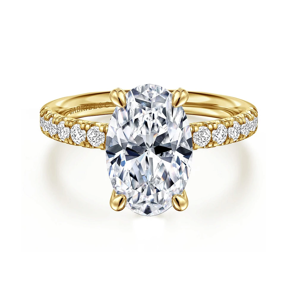 Gabriel & Co 11.5X7.5 Engagement Ring 14K Yellow Gold Contemporary ER16572O12Y44JJ