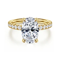 Gabriel & Co 11.5X7.5 Engagement Ring 14K Yellow Gold Contemporary ER16572O12Y44JJ