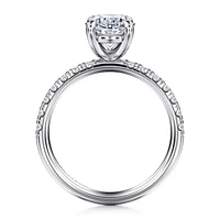 Gabriel & Co 10.5X7 Engagement Ring 14K White Gold Contemporary ER16572O8W44JJ
