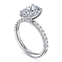 Gabriel & Co 10.5X7 Engagement Ring 14K White Gold Contemporary ER16572O8W44JJ