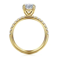 Gabriel & Co 10.5X7 Engagement Ring 14K Yellow Gold Contemporary ER16572O8Y44JJ