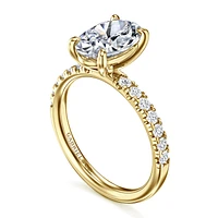 Gabriel & Co 10.5X7 Engagement Ring 14K Yellow Gold Contemporary ER16572O8Y44JJ