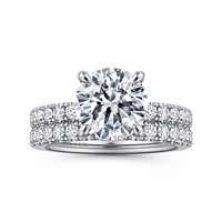 Gabriel & Co 8.5 Engagement Ring 14K White Gold Contemporary ER16572R10W44JJ