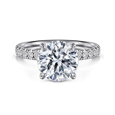 Gabriel & Co 9 Engagement Ring 14K White Gold Contemporary ER16572R12W44JJ