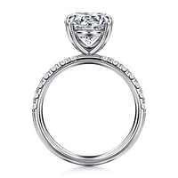 Gabriel & Co 9 Engagement Ring 14K White Gold Contemporary ER16572R12W44JJ