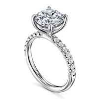 Gabriel & Co 9 Engagement Ring 14K White Gold Contemporary ER16572R12W44JJ