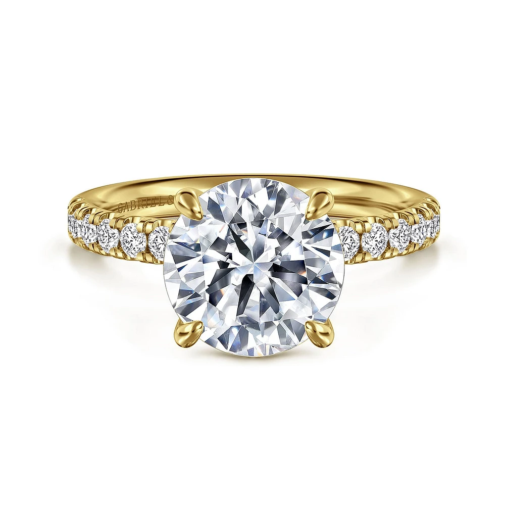 Gabriel & Co 9 Engagement Ring 14K Yellow Gold Contemporary ER16572R12Y44JJ