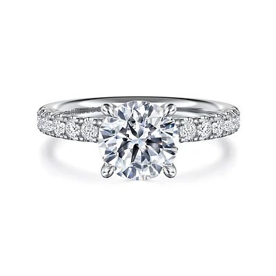Gabriel & Co 7.4 Engagement Ring 14K White Gold Contemporary ER16572R6W44JJ