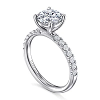 Gabriel & Co 7.4 Engagement Ring 14K White Gold Contemporary ER16572R6W44JJ