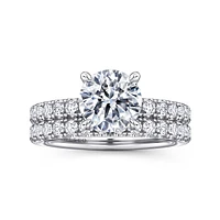Gabriel & Co 7.4 Engagement Ring 14K White Gold Contemporary ER16572R6W44JJ