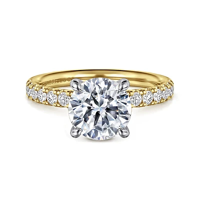 Gabriel & Co 8 Engagement Ring 14K Gold Contemporary ER16572R8M44JJ