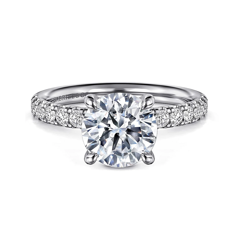 Gabriel & Co 8 Engagement Ring 14K White Gold Contemporary ER16572R8W44JJ