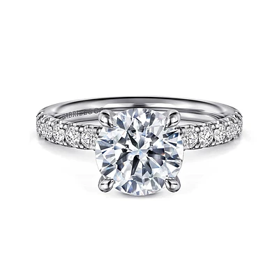 Gabriel & Co 8 Engagement Ring 14K White Gold Contemporary ER16572R8W44JJ