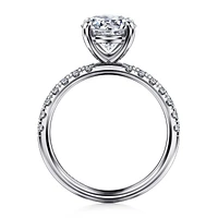 Gabriel & Co 8 Engagement Ring 14K White Gold Contemporary ER16572R8W44JJ