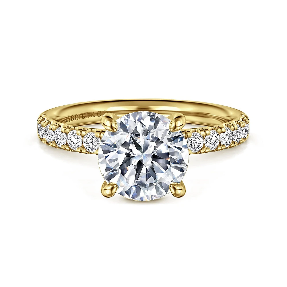 Gabriel & Co 8 Engagement Ring 14K Yellow Gold Contemporary ER16572R8Y44JJ