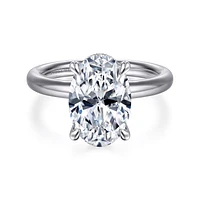 Gabriel & Co 12X8 Engagement Ring 14K White Gold Classic ER16618O14W44JJ