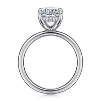 Gabriel & Co 12X8 Engagement Ring 14K White Gold Classic ER16618O14W44JJ